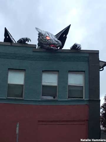 Rooftop dragon.