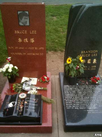 Bruce Lee, Brandon Lee graves.