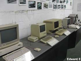 Old computers on display.
