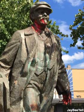 Lenin statue.