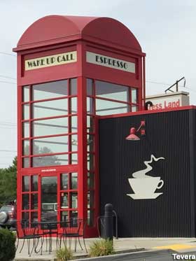 Giant British phone booth.