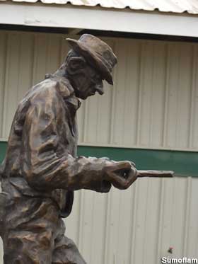 Dowser statue.