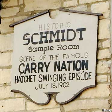 Carry Nation sign.
