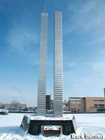 9-11 Memorial Twin Towers replica.