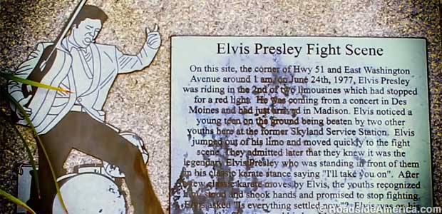 Elvis Fight Site Mini-Monument.