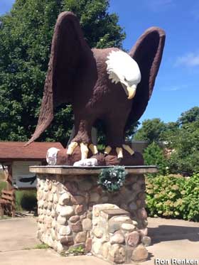 Eagle statue.