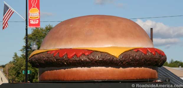 Hamburger statue.