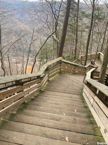 Stairway to the viewing platform.