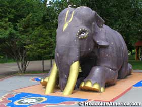 Elephant statue.
