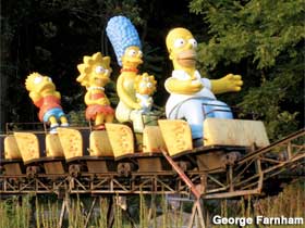 Simpsons roller coaster.