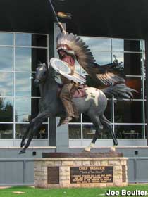 Chief Washakie statue.