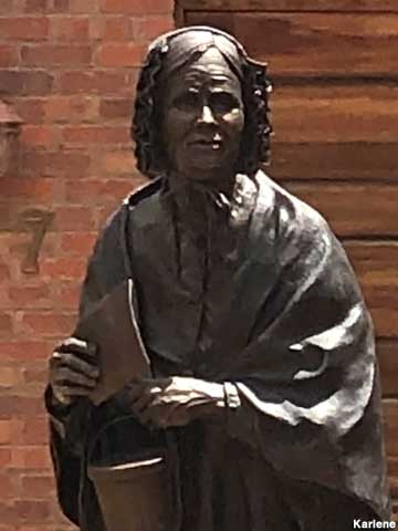 Statue of First Woman to Vote.