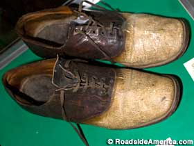 Shoes made from the skin of Big Nose George.