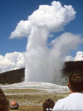 Yellowstone's Old Faithful geyser.