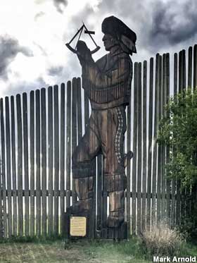 Giant Wooden Statue of Peter Fidler.