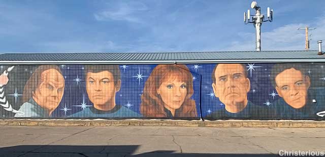 Star Trek doctors mural.
