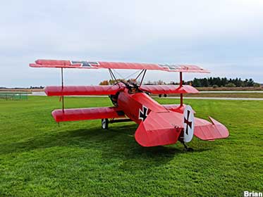 Tri-plane at the Great War Flying Museum.