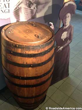 Annie Edson Taylor and her barrel.