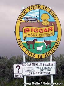 Biggar sign.