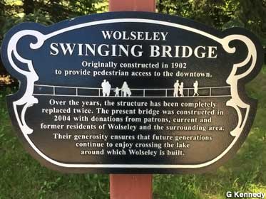 Swinging Footbridge sign.
