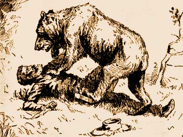 Bear vs. Man.