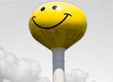 Smiley Face Water Towers.