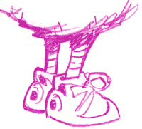 Sketch of Andy's shoes.