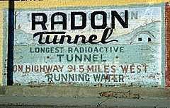 Radon Tunnel sign